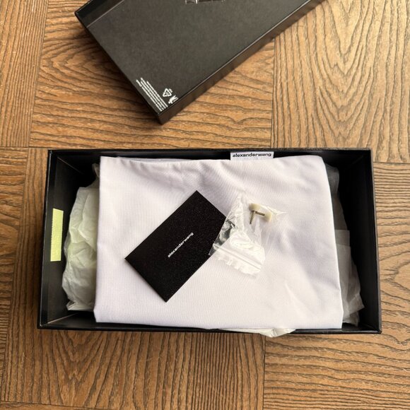 NEW Alexander Wang Julie Tubular Sandal White Leather Size 7 - Picture 13 of 15